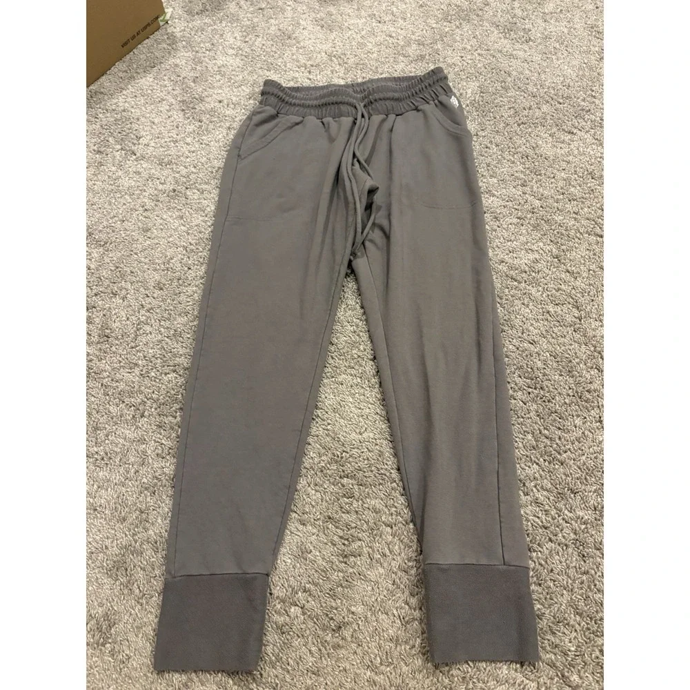 Free People Movement Skinny Sunny Jogger Pants Size Large L Gray Sweatpants